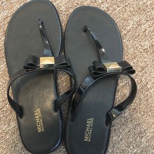 Black Michael Kors Caroline Sandals